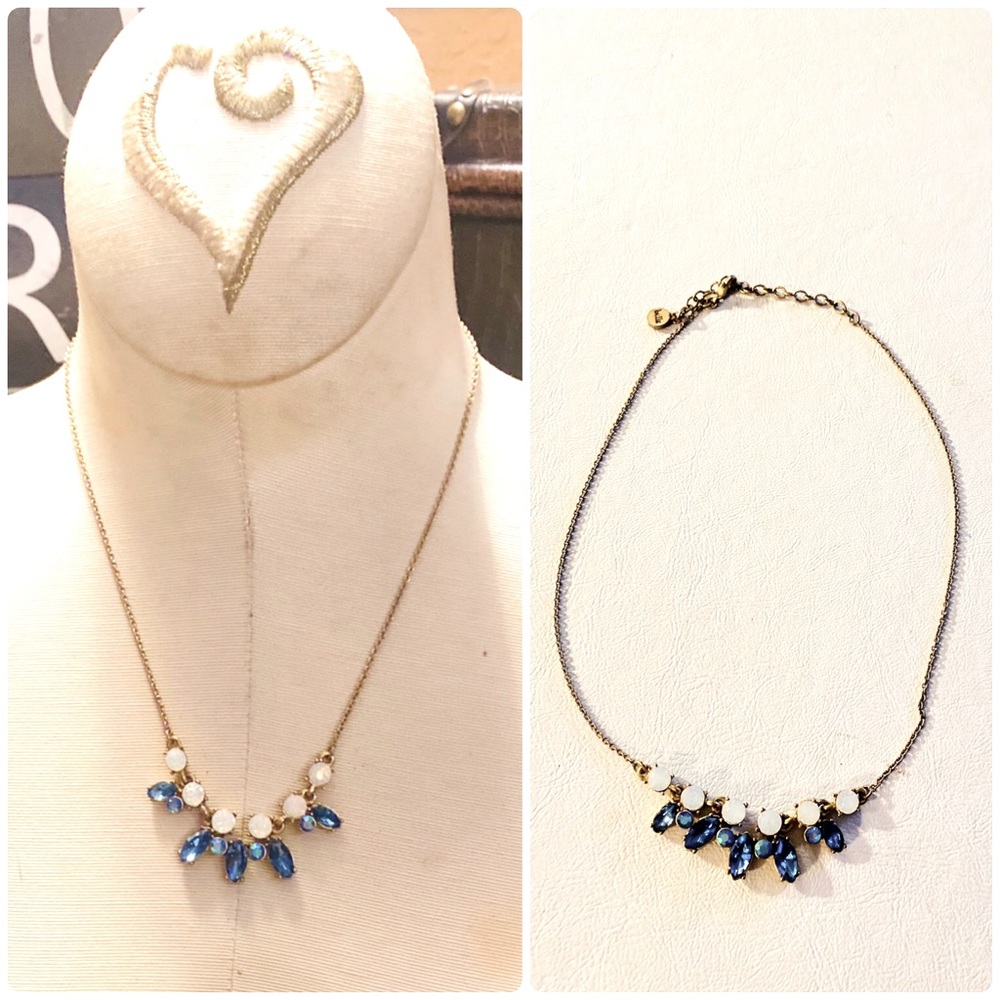 Bella Jack Blue Crystals Opal Choker Necklace